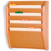 Wooden Mallet 4 Pocket Legal Size File Holder, Light Oak