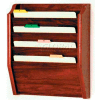 Wooden Mallet 4 Pocket Legal Size File Holder, Mahogany