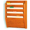 Wooden Mallet 4 Pocket Legal Size File Holder, Medium Oak
