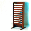 Wooden Mallet Free-Standing 10 Pocket Legal Size File Holder, Mahogany