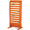 Wooden Mallet Free-Standing 10 Pocket Legal Size File Holder, Medium Oak