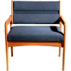 Wooden Mallet Valley Bariatric Guest Chair with Standard Leg, Solid Vinyl, Mocha/Light Oak