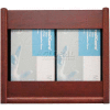 Wooden Mallet 2 Pocket Glove/Tissue Box Holder - Rectangle, Mahogany