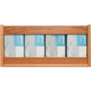 Wooden Mallet 4 Pocket Glove/Tissue Box Holder - Rectangle, Light Oak