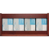 Wooden Mallet 4 Pocket Glove/Tissue Box Holder - Rectangle, Mahogany