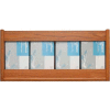 Wooden Mallet 4 Pocket Glove/Tissue Box Holder - Rectangle, Medium Oak