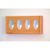 4 Pocket Glove/Tissue Box Holder - Light Oak