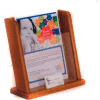 Wooden Mallet Countertop Literature Display with Business Card Pocket, Medium Oak