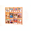 12 Magazine/24 Brochure Oak & Acrylic Wall Display - Light Oak
