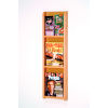 3 Magazine/6 Brochure Oak & Acrylic Wall Display - Light Oak