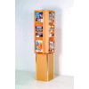 Free Standing 12 Pocket Rotary Literature Display - Light Oak