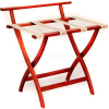 Wooden Mallet WallSaver™ Luggage Rack with Tapestry Webbing, Mahogany