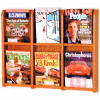 Wooden Mallet Divulge™ 6 Magazine Wall Display, Medium Oak