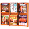 Wooden Mallet Divulge&#8482; 6 Magazine Wall Display, Medium Oak