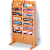 Wooden Mallet Cascade™ Free-Standing 14 Pocket Magazine Rack, Light Oak