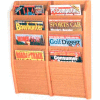 Wooden Mallet Cascade™ 8 Pocket Magazine Rack, Light Oak