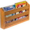 Wooden Mallet™ Wall Mount or Countertop Magazine Rack 20"W Light Oak