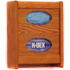 Wooden Mallet 2 Pocket Glove/Tissue Box Holder, Medium Oak