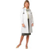 Ladies Traditional Length Lab Coat, White, Size 46