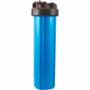 20" Full Flow Blue/Black Plastic Filter Housing 1 1/2" Port - Pkg Qty 4