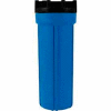 10" Residential Blue/Black Plastic Filter Housing 1/2" Port - Pkg Qty 12