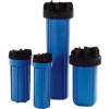 20" Commercial Blue/Black Plastic Filter Housing 3/4" Port - Pkg Qty 6