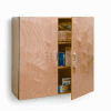 Lockable Laminated Wall Cabinet, 36"W x 15"D x 36"H, Natural