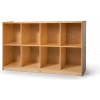 Knapsack Cubby Storage Unit with 8 Compartments, 48"W x 14"D x 30"H, Natural