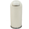 Standard 15 Gallon Steel Receptacle w/Push Door Dome Lid, Almond - 15DTAL