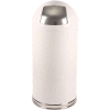 Standard 15 Gallon Steel Receptacle w/Push Door Dome Lid, White - 15DTWH