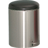 Step-On Round 4 Gallon Steel Receptacle, Stainless Steel - 2240SS