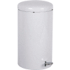 Step-On Round 7 Gallon Steel Receptacle, White - 2270WH
