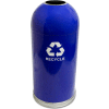 Indoor 15 Gallon Steel Recycling Container w/Open Dome Top, Blue - 415DTBL-R