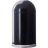 Monarch 20 Gallon Steel Receptacle w/Open Dome Top, Black - 420DTBK
