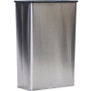 Witt Stainless Steel Wall Hugger Wastebasket Without Plastic Swing Top 22 Gallon, 70SS