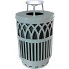 Covington 40 Gallon Steel Ash Top Receptacle, Silver - COV40P-AT-SLV