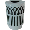 Covington 40 Gallon Steel Flat Top Receptacle, Silver - COV40P-FT-SLV