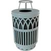 Covington 40 Gallon Steel Rain Cover Receptacle, Silver - COV40P-RC-SLV