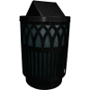 Covington 40 Gallon Swing Top Receptacle, Black - COV40P-SWT-BK