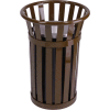 Oakley Slatted Steel Ash Urn 17"Dia. X 26"H, Brown - M2000-BN