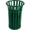 Oakley Slatted Steel Ash Urn 17"Dia. X 26"H, Green - M2000-GN