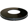 Metal Flat Top Lid 18-3/4" Diameter, Black - M2401-FTL-BK