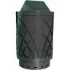 Covington Saw Grass 40 Gallon Receptacle w/Swing Top, Black - SAW40P-SWT-BK