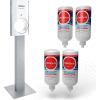 Clenova Premium Touchless Hand Sanitizer Starter Kit w/Floor Stand & 4 Refills - HSD-1001-FK