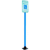 X-Tube 78" Sign Post, Blue