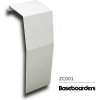 Baseboarders® Premium Series Steel Easy Slip-on Baseboard Zero Clearance Endcap, White