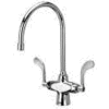 Zurn Double Lab Faucet with 8" Gooseneck and 4" Wrist Blade Handles - Lead Free