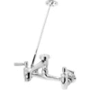 Zurn Sink Faucet With 6" Vacuum Breaker Spout, Lever Handles, Pail Hook, 3/4" Hose End and Brace