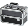 TZ Case Beauty Makeup Case with See-Through Lid AB-116T S -14-1/2"L x 8-1/4"W x 9-1/4"H - Silver