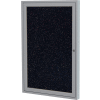 Ghent Enclosed Bulletin Board - Indoor - Confetti Recycled Rubber - 1 Door - 24" W x 36" H